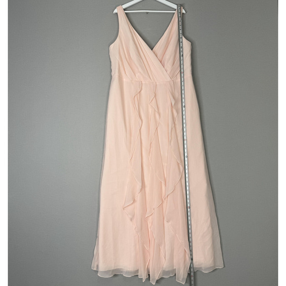 White by Vera Wang Dress Womens 20 Petal Pink Ruffle Gown Chiffon Whimsy Fairy - Picture 13 of 16